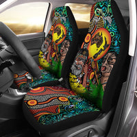 Australia Aboriginal Kangaroo Combine New Zealand Maori Kiwi Bird Car Seat Covers - LT2 - Wonder Print Shop