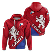 Czech Republic Euro Zip Up Hoodie Flag Style LT12 - Wonder Print Shop