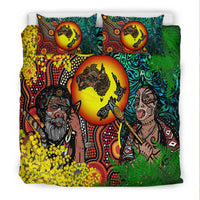 Australia Aboriginal Kangaroo Combine New Zealand Maori Kiwi Bird Bedding Set - LT2 - Wonder Print Shop