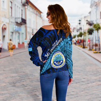 FSM 36th Year Of Independence Women Off Shoulder Sweater LT2 - Wonder Print Shop