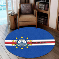 cape-verde-flag-simple-style-round-carpet