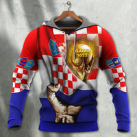 Football 2022 Croatia Hoodie Will Be The Champion Flag Vintage - Wonder Print Shop