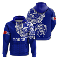 Tonga Hoodie Tongan Blue Turtle LT12 - Wonder Print Shop
