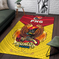 Papua New Guinea Rugby Kumul Pride Area Rug LT2 - Wonder Print Shop