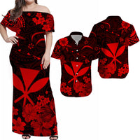Hawaii Matching Hawaiian Shirt And Dress Polynesia Red Kanaka Maoli LT13 - Wonder Print Shop