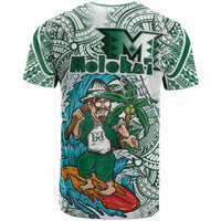 Custom Hawaii T Shirt Molokai High School Surfing Farmer With Polynesian Tribal Patterns LT10 - Wonder Print Shop