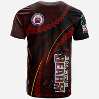 Hawaii Baldwin High School Custom Polynesian T Shirt Baldwin Super Bears Polynesian Tribal Pattern Scratch Style LT10 - Wonder Print Shop