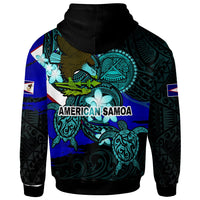 American Samoa Hoodie American Samoa Independence Day With Bald Eagle And Polynesian Patterns LT10 - Wonder Print Shop