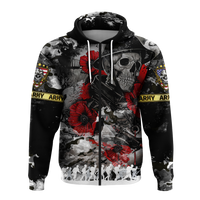 Skull Camo - U.S Army Undying Love For The Motherland Hoodie - LT2 - Wonder Print Shop