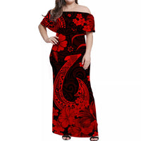 Hawaii Matching Hawaiian Shirt And Dress Polynesia Red Fish Hook LT13 - Wonder Print Shop