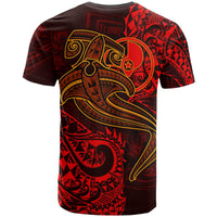 Yap T Shirt Red Shark Polynesian Tattoo - Wonder Print Shop