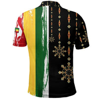 Ethiopia Polo Shirt Flags Color With Aztec Pattern LT20 - Wonder Print Shop