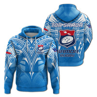 Samoa Rugby Toa Samoa Blue Style Hoodie LT2 - Wonder Print Shop