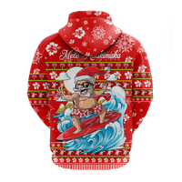 Hawaii Christmas Santas Surf Mele Kalikimaka Hoodie LT2 - Wonder Print Shop