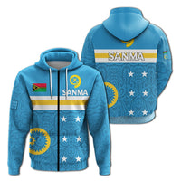 Vanuatu Sanma Province Zip Up Hoodie Flag Style LT12 - Wonder Print Shop