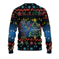 Christmas Santa Neon Lighting Ugly Pattern Sweatshirt - LT12 - Wonder Print Shop
