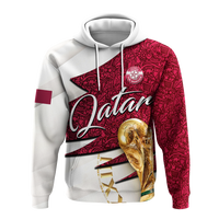 Custom Qatar Football Team Football 2022 Hoodie LT2 - Wonder Print Shop