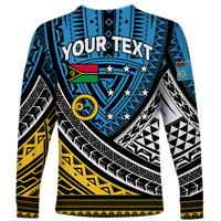 Custom Personalised Vanuatu Sanma Province Tribal Pattern Long Sleeve Shirt LT12 - Wonder Print Shop