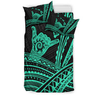 Hawaii Shaka Polynesian Tribal Turquoise Bedding Set LT12 - Wonder Print Shop