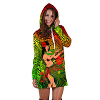 Hawaii Hula Girl Reggae Hoodie Dress LT2 - Wonder Print Shop
