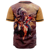 Native American Chief Baseball Jersey LT10 - Wonder Print Shop