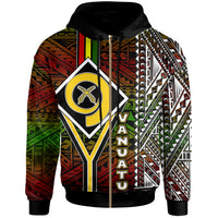 Vanuatu Hoodie Custom Vanuatu Independence Anniversary Flag Style Polynesian Patterns Hoodie LT10 - Wonder Print Shop