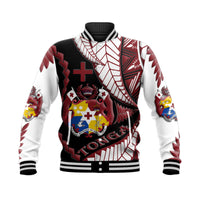 Tonga Emancipation Day Baseball Jacket Kupesi Pattern No.3 LT9 - Wonder Print Shop