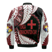 Tonga Emancipation Day Bomber Jacket Kupesi Pattern No.3 LT9 - Wonder Print Shop