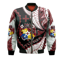 Tonga Emancipation Day Bomber Jacket Kupesi Pattern No.3 LT9 - Wonder Print Shop