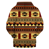 Brown Ethnic Pattern Native American 3D Hoodie LT10 - Wonder Print Shop