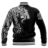 Viking Baseball Jacket Viking Jormungand Tattoo Style RLT12 - Wonder Print Shop