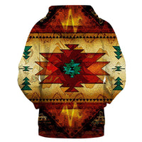 Southwest Symbol Brown Native American Pullover Hoodie LT10 - Wonder Print Shop