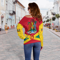 Grenada Women Off Shoulder Keep Calm and Love Grenada LT13 - Wonder Print Shop