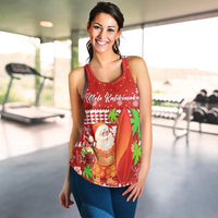 Mele Kalikimaka Women Racerback Tank Santa Claus Hawaii Christmas LT13 - Wonder Print Shop