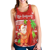 Mele Kalikimaka Women Racerback Tank Santa Claus Hawaii Christmas LT13 - Wonder Print Shop