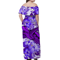 Personalised Hawaii Matching Hawaiian Shirt And Dress Purple Polynesian Turtle and Hibiscus LT13 - Wonder Print Shop