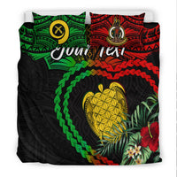 (Custom Personalised) Vanuatu Heart Polynesian Bedding Set Turtle Sand Drawings LT13 - Wonder Print Shop