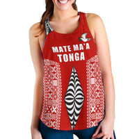 Tonga Rugby Women Racerback Tank Mate Ma'a Tonga LT13 - Wonder Print Shop