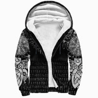 Viking Sherpa Hoodie - Raven and Wolf Special Tattoo RLT12 - Wonder Print Shop