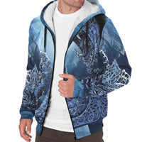 Viking Thor Vs Midgard Serpent Sherpa Hoodie RLT12 - Wonder Print Shop
