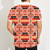 Tan Tribe Pattern Native American Polo T Shirt 3D LT10 - Wonder Print Shop