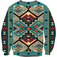 Blue Tribe Design Native American 3D Sweatshirt LT10 - Wonder Print Shop