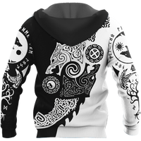 Viking Clothing Viking Hati and Skoll 3D Hoodie RLT12 - Wonder Print Shop