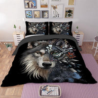 3D Wolf Native American Bedding Set LT10 - Wonder Print Shop