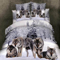 Wolves In The Winter Forest Native American Bedding Set LT10 - Wonder Print Shop