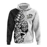 Custom Personalised New Zealand Maori All Black Rugby Hoodie LT2 - Wonder Print Shop