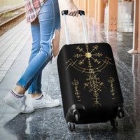 Viking Helm of Awe Gold Art Luggage Covers LT12 - Wonder Print Shop