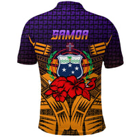 Samoa Polo Shirt Hibiscus With Tribal LT12 - Wonder Print Shop