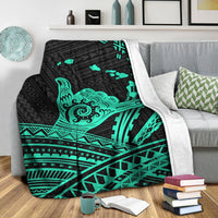 hawaii-shaka-polynesian-tribal-turquoise-blanket