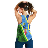 Vanuatu Malampa Fiji Day Women Racerback Tank Combine Flag Design LT4 - Wonder Print Shop
